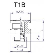 Mazacia hlavica M12x1,5 plochá so 6 hrannou hlavou typ T1B ČSN 23 1473