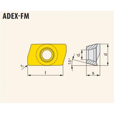 ADEX 16 06 08 SR-FM M8330 frézovacie plátky PRAMET