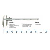 Posuvné meradlo 300/0,01 analógové na zápichy s hornými čeľusťami HeliosPreisser