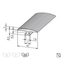 Gumový krycí profil E, čierny MayTec