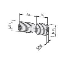 Závitová skrutka M14,M12,dľžka 41 mm MayTec