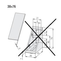 Krytka pre uholník GD-Zn 38x76 MayTec
