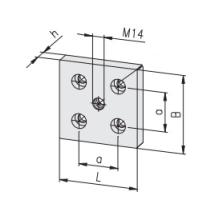 Platnička pre naskrutkovanie nohy M14,80x80 mm MayTec