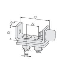 Zarážka typ 2 pre posuvné závesné dvere, kompletná MayTec