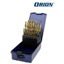 Vrták D1-13 sada 25ks delenie 0,5 HSS DIN 338 TiN 18 ks ORION
