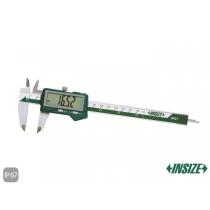 Posuvné meradlo 200/0,01 digitálne IP67 DIN 862  s plochým hĺbkomerom Insize