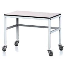 Stôl dielensky 1200x700x745-825 mm mobilný nastaviteľné podnožie RAL 7035 ALFA