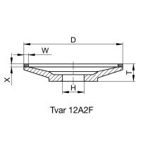 12A2F D125 W5 X4 T23 H20 D126 C50 B DIAGO Tyrolit (na sucho)