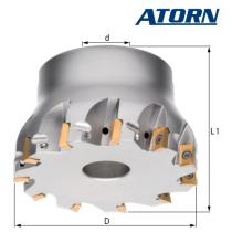 Frézovacie teleso uhlové D63mm 90° 8z s vnut.chladením ATORN