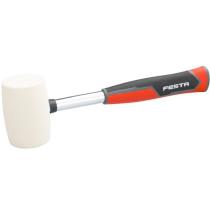 Kladivo 65 mm L=330mm gumené biele s s ergonomickou pogumovanou rukoväťou FESTA