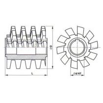 Fréza odvaľovacia M7 x 20° IIa-B HSS ČSN 22 2520.14 Škoda