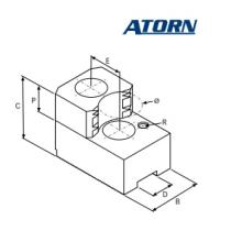 Čeľusť zverná M12 1,5 mm x 60° E25 sada 3 ks ATORN