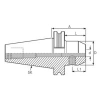 Upínač SK40 D25 A100 DIN 69871 AD+B Weldon ATORN