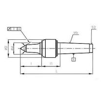 Otočný hrot predĺžený 60° MK5 ČSN 24 3327