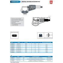 Mikrometer 0-25 / 0,001 strmeňový digitálny presnosť +/-0,002 ACCUD
