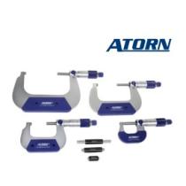 Mikrometer 0-100 / 0,01 DIN 863 sada strmeňový analógový ATORN