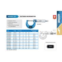 Mikrometer 150-175 / 0,01 strmeňový analógový ACCUD