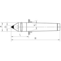 Hrot 60° pevný MK4 DIN 806 s tvrdokovovu špičkou FORMAT