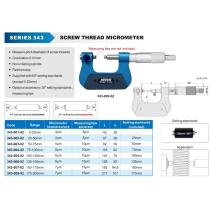 Mikrometer 150-175 / 0,01 analógový na meranie závitov ACCUD