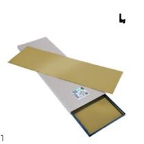 Fólia 0,05 mm x 0,5 m mosadz š. 150 mm (škárová mierka) sada 5ks H+S