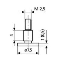 Dotyk D7,5 x 1 mm pre hĺbkomer MAHR (4882022)