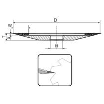 4B2 D175 T13 W8 X2 V30 H32 R D91 N125 BC2 brúsny kotúč z diamantu