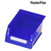 Prepravka regálová 160x105x75 mm priehľadná červená modrá 7 RASTERPLAN