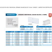 Mierka koncová 10,5 mm ISO DIN 3650 keramika trieda tolerancie 0 ACCUD