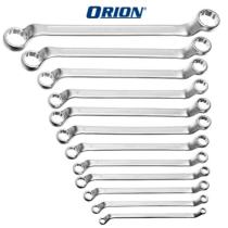 Kľúč 6x7/30x32 DIN 838 sada 12ks očkoplochý vyhnutý obojstranný ORION