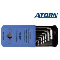 Kľúč 2-10 inbusový 6 hranný sada 8ks poniklovaný ATORN