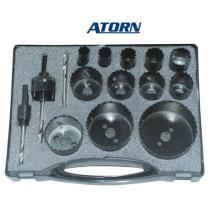 Píla dierovacia D16-76 mm HSS Bimetal sada 15 dielna ATORN