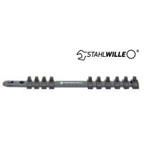 Držiak L255 mm na nástrčné kľúče 1/4" (10ks) plastový STAHLWILLE