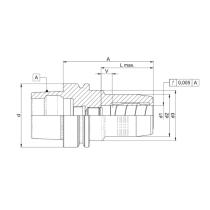 Upínač HSK 40 A D8 A70 DIN 69893 hydraulický Diebold