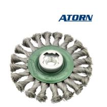 Kartáč D125 drôtený M14 copánkový nerezový drôt 0,5 ATORN