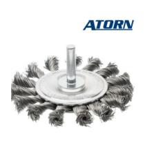 Kartáč D75 x 13 x 6 drôt 0,50 mm oceľový drôtený zvlnený ATORN