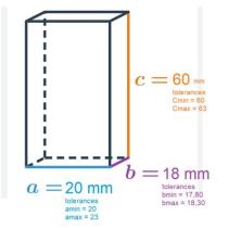 Polotovar (block) 60 x 20 x 18 mm PTFE+ 60% Bronze