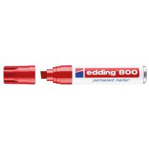 Popisovač - fixka červená Edding typ 800 s klinovým hrotom
