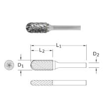 Fréza technická valcová s guľovým čelom D12 TK SEK6 SC-5M SGS