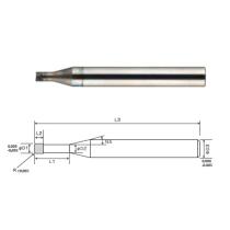 Fréza D0,6 R0,1 2z 0° L2=0,3 CBN ToolREX TW