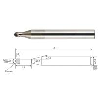 Fréza D0,4 R0,2 2z 0° rádiusová L2=0,4 CBN ToolREX TW