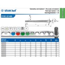 Výstružník D10 kužeľový 1:50 ručný HSS tvar B ČSN 22 1469