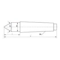 Hrot 60° pevný MK3 ČSN 24 3310