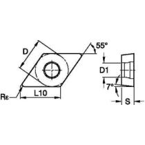 DCMT 11 T3 04 1P TN10P Widia