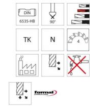 Fréza D16 92/18 4Z 90° odihľovacia TK DIN 6535-HB