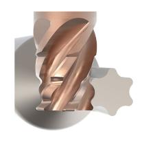 Fréza Torx 20 (TX20) pre výrobu torx tvaru ISO 10664 tvrdokov povlak TiSiN