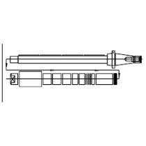 Horizontálny frézovací tŕn SK30 D22 M12 L220 DIN2080
