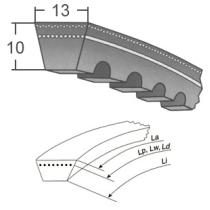 Klinový remeň 13x1900 La AVX Optibelt