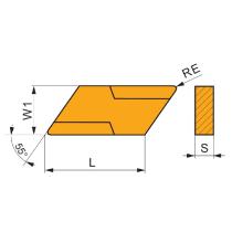 KNUX 16 04 05 SR-73 6640 sústružnícke doštičky PRAMET