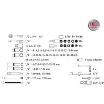 Sada Gola 1/4" a 1/2" 94 dielna FESTA