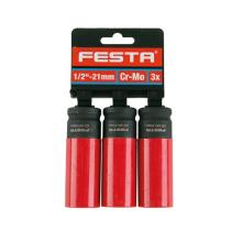 Hlavice na kola FESTA CrMo 1/2" 21mm 3x(D)